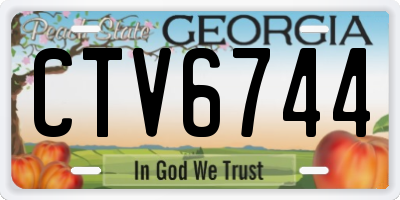 GA license plate CTV6744