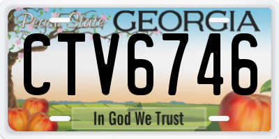 GA license plate CTV6746