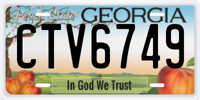 GA license plate CTV6749