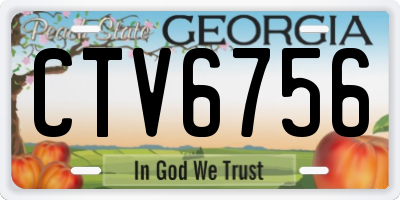 GA license plate CTV6756