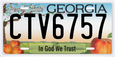 GA license plate CTV6757