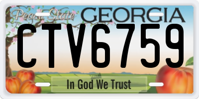 GA license plate CTV6759