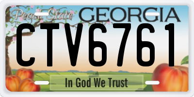 GA license plate CTV6761