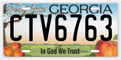 GA license plate CTV6763