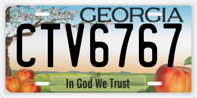 GA license plate CTV6767