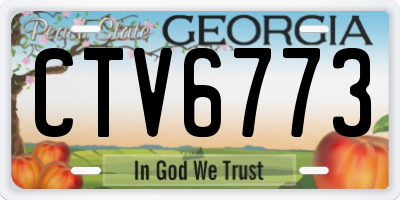 GA license plate CTV6773