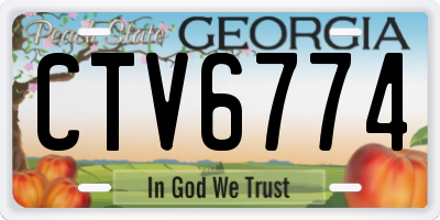 GA license plate CTV6774