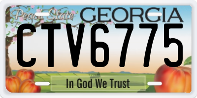 GA license plate CTV6775