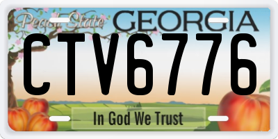 GA license plate CTV6776