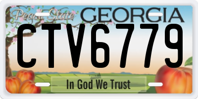 GA license plate CTV6779
