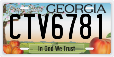 GA license plate CTV6781