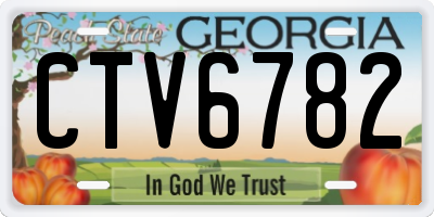 GA license plate CTV6782