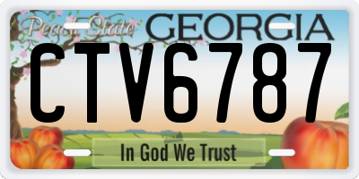 GA license plate CTV6787