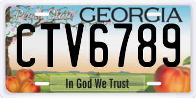 GA license plate CTV6789
