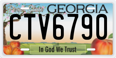 GA license plate CTV6790