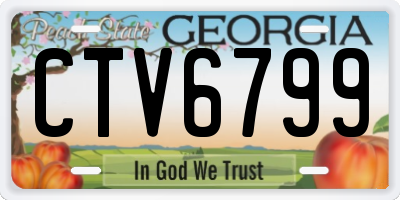 GA license plate CTV6799