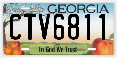 GA license plate CTV6811