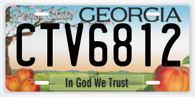 GA license plate CTV6812