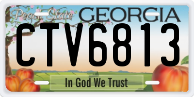 GA license plate CTV6813
