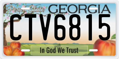 GA license plate CTV6815