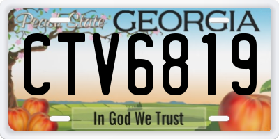 GA license plate CTV6819