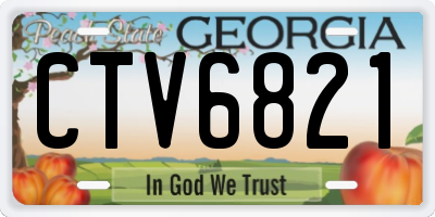 GA license plate CTV6821