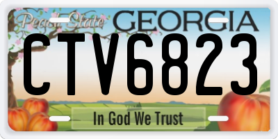 GA license plate CTV6823