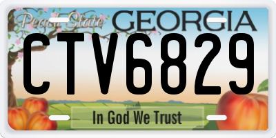 GA license plate CTV6829