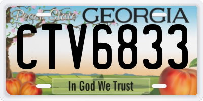 GA license plate CTV6833