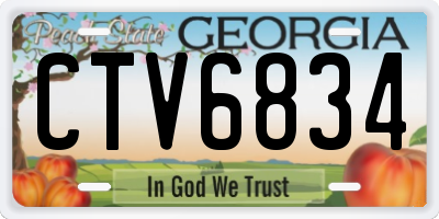 GA license plate CTV6834