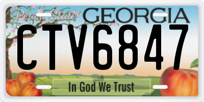 GA license plate CTV6847