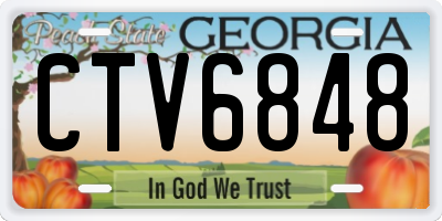 GA license plate CTV6848