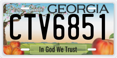 GA license plate CTV6851