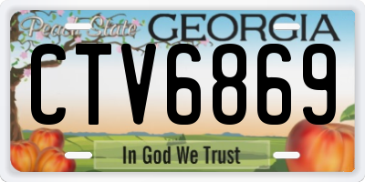 GA license plate CTV6869