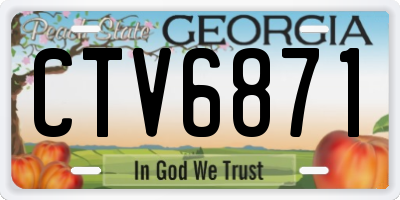 GA license plate CTV6871