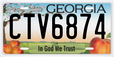 GA license plate CTV6874