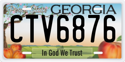 GA license plate CTV6876