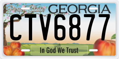 GA license plate CTV6877