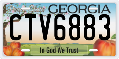 GA license plate CTV6883