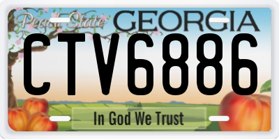 GA license plate CTV6886