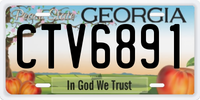 GA license plate CTV6891