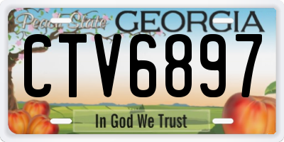 GA license plate CTV6897