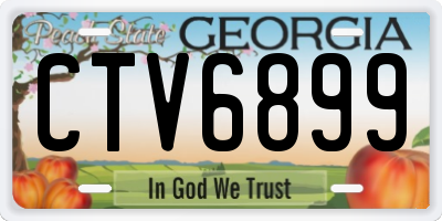GA license plate CTV6899