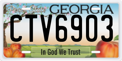 GA license plate CTV6903