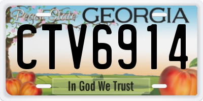 GA license plate CTV6914