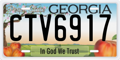 GA license plate CTV6917