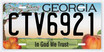 GA license plate CTV6921