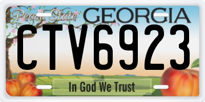 GA license plate CTV6923