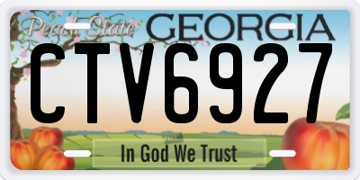 GA license plate CTV6927