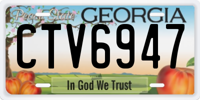 GA license plate CTV6947